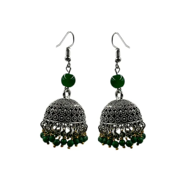 Multicolor_Oxidized_Traditional_Jhumka_Earrings_With_Beads_|_Lightweight_Ethnic_Jhumki_For_Girls_N_Women