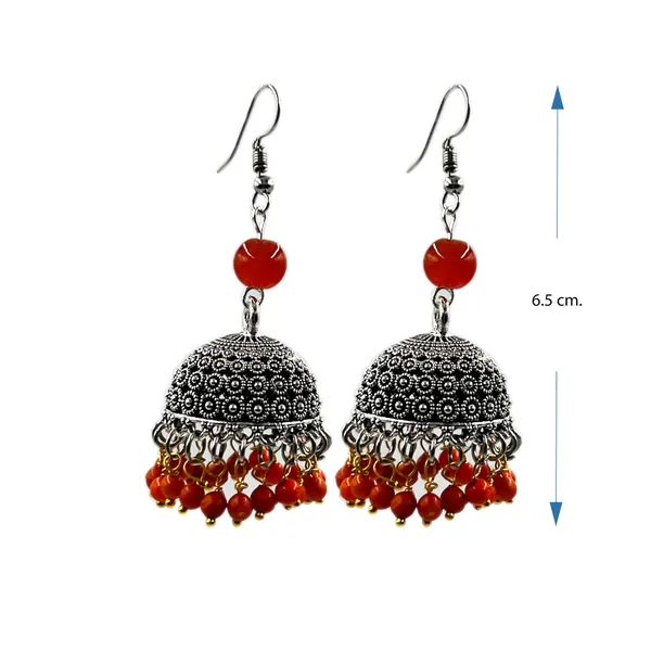 Multicolor_Oxidized_Traditional_Jhumka_Earrings_With_Beads_|_Lightweight_Ethnic_Jhumki_For_Girls_N_Women