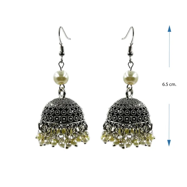 Multicolor_Oxidized_Traditional_Jhumka_Earrings_With_Beads_|_Lightweight_Ethnic_Jhumki_For_Girls_N_Women
