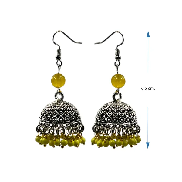 Multicolor_Oxidized_Traditional_Jhumka_Earrings_With_Beads_|_Lightweight_Ethnic_Jhumki_For_Girls_N_Women