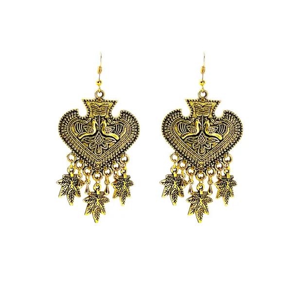 Silver_Antique_Gold_Tone_Tribal_Leaf_Dangler_Earrings_For_Women_|_Ethnic_Boho_Festival_Jewellery
