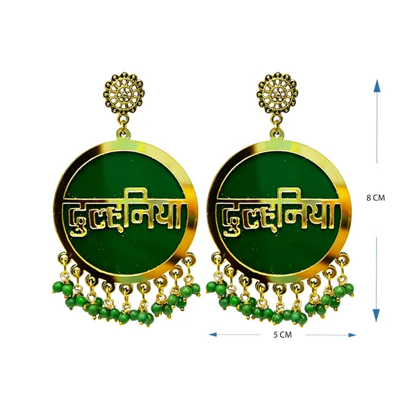 Green_Dulhaniya_Bridal_Wedding_Earrings_For_Women/Girls_|_Ethnic_Hindi_Script_Design_Multi_Colour_Acrylic_With_Beads