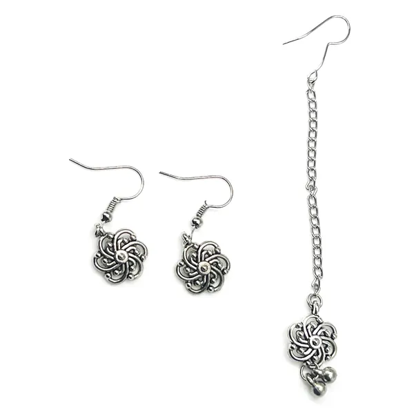 Multicolor_Oxidised_Heart_Dome_Jhumka_Earrings_With_Maang_Tikka_For_Women
