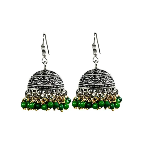 Green_Glam_Oxidised_Green_Jhumka_Earrings_For_Women_Handcrafted_Traditional_Ethnic_Dangler