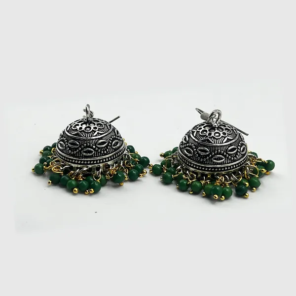 Green_Glam_Oxidised_Green_Jhumka_Earrings_For_Women_Handcrafted_Traditional_Ethnic_Dangler