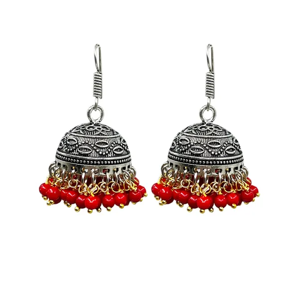 Ruby_Red_Oxidised_Red_Jhumka_Earrings_For_Women_And_Girls_Traditional_Boho_Ethnic_Jewellery