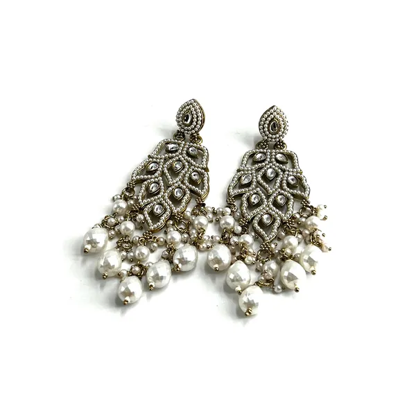 White_White_Pearl_&_Kundan_Dangler_Earrings_Elegant_Traditional_Jewellery_For_Women_-_White