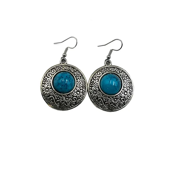 Blue_Oxidised_Monalisa_Stone_Earrings_Round_Stone_With_Floral_Carving_Lightweight_Boho_Jewellery_For_Women