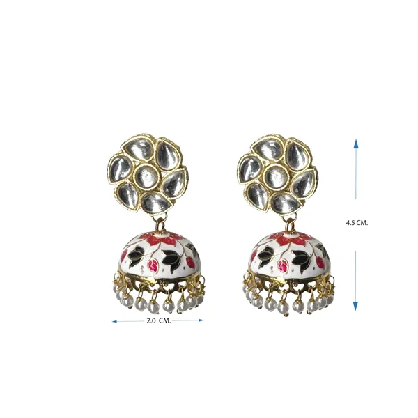 White_Red_Yellow_Meenakari_Jhumka_Earrings_With_Pearl_Drops_|_Handcrafted_Enamel_Jewellery_|_Festive_&_Party_Earrings