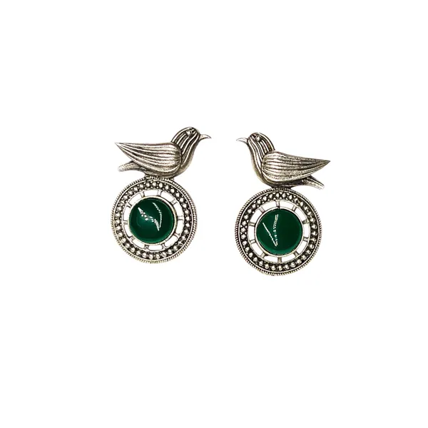Green_Bird_Design_Oxidised_Earrings_With_Green_Stone_For_Women_Lightweight_Festive_Jewellery