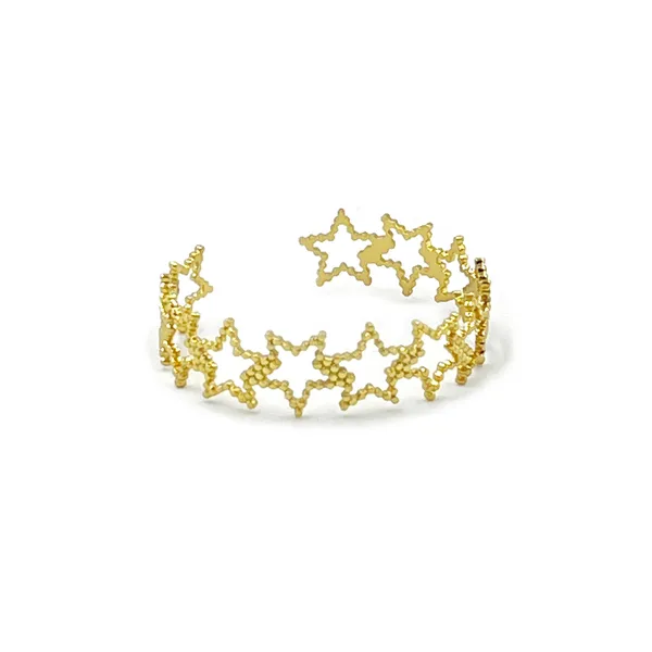 Golden_Women_18K_Gold_Polished_Open_Cuff_Women_Bracelet_Anti-Tarnish_Adjustable_Ss_Bangle
