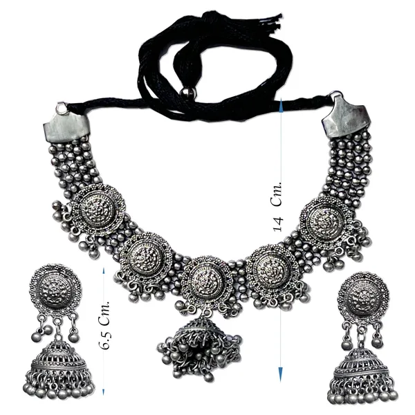 Oxidized_Antique_Afghan_Oxidized_Polished_Ethnic_Necklace_And_Earrings_Jewellery_Set_With_Ghungroo_Bells_For_Women_And_Girls