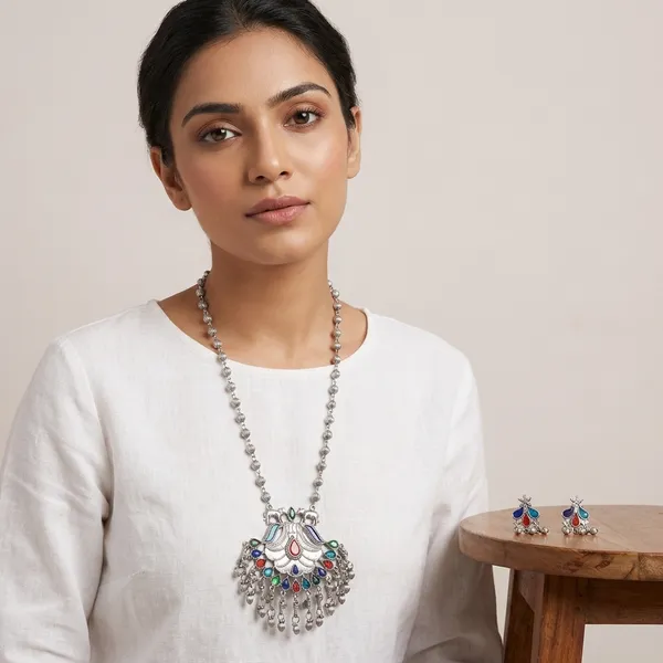 Oxidised_Silver_Antique_Afghan_Oxidized_Polished_Ethnic_Necklace_And_Earrings_Jewelry_Set_With_Ghungroo_Bells_For_Women_And_Girls