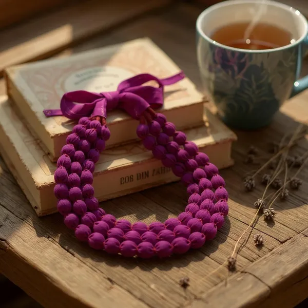 Pink_Handmade_Fabric_Bead_Necklace_For_Women_&_Girls_|_Triple_Layer_Adjustable_Cloth_Jewellery_|_Ethnic,_Haldi,_Bridal_Wear
