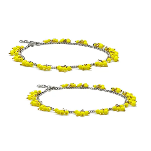 Oxidised_Haldi_Bridal_Jewellery_Oxidised_Traditional_Anklet_With_Yellow_Beads.