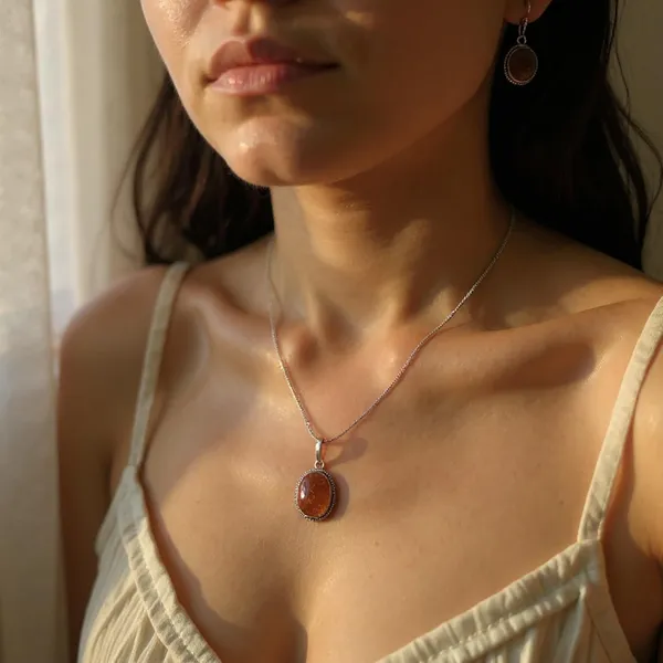 Brown_Oxidised_Necklace_&_Earrings_Set_Stone_Pendant_Jewellery_For_Women_&_Girls