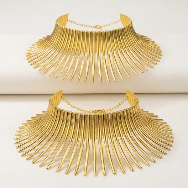 Golden_Statement_Collar_Necklace_Collection_For_Women_|_Golden_&_Silver_|_Anti_Tarnish_|_Multiple_Styles_&_Finishes_|_Adjustable_Chain