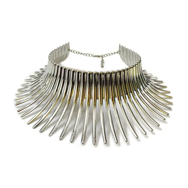 Silver_Statement_Collar_Necklace_Collection_For_Women_|_Golden_&_Silver_|_Anti_Tarnish_|_Multiple_Styles_&_Finishes_|_Adjustable_Chain