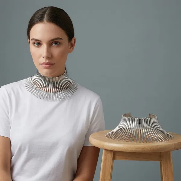 Silver_Statement_Collar_Necklace_Collection_For_Women_|_Golden_&_Silver_|_Anti_Tarnish_|_Multiple_Styles_&_Finishes_|_Adjustable_Chain