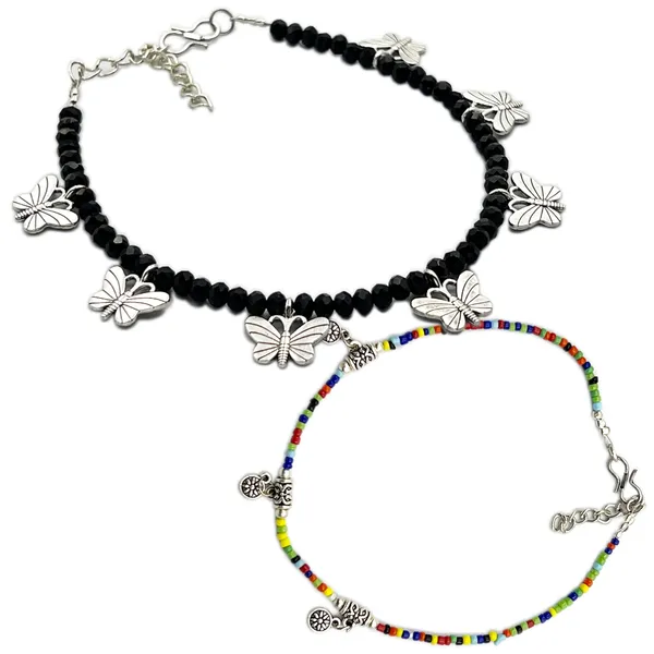 Oxidised_Silver_Contemporary_Oxidised_Silver_Anklets/Payal_For_Women_And_Girls_Collection_Of_Designs_Created_With_Oxidised_Motifs,_Beads,_&_Shell