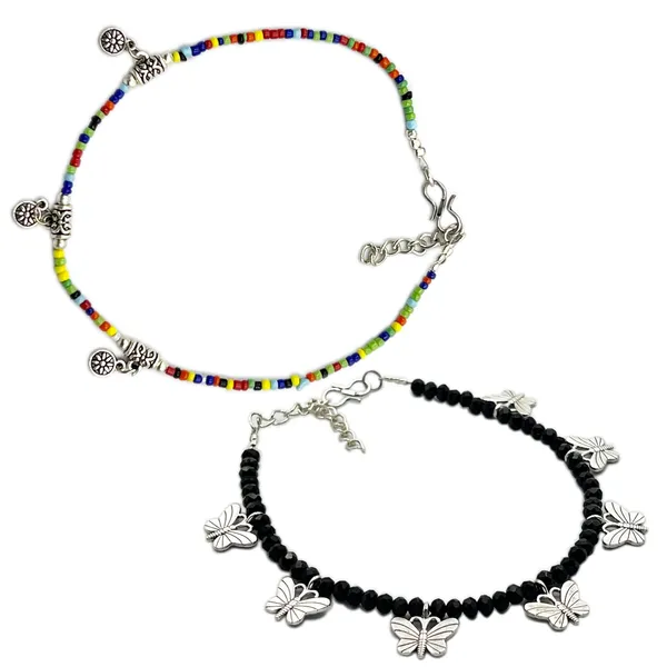 Oxidised_Silver_Contemporary_Oxidised_Silver_Anklets/Payal_For_Women_And_Girls_Collection_Of_Designs_Created_With_Oxidised_Motifs,_Beads,_&_Shell