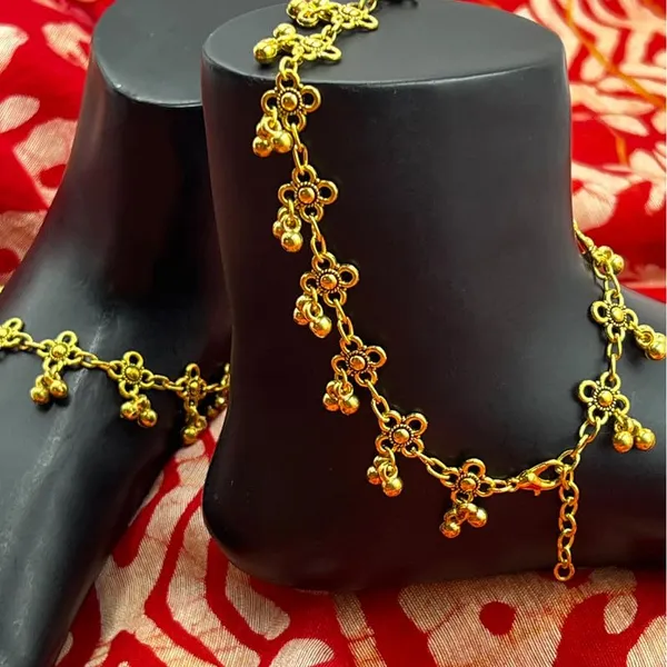 Golden_Ghungroo_Golden_Tone_Payal_Anklet_For_Women_|_Traditional_Brass_Anklet_With_Golden_Finish_|_Handmade_Indian_Jewellery