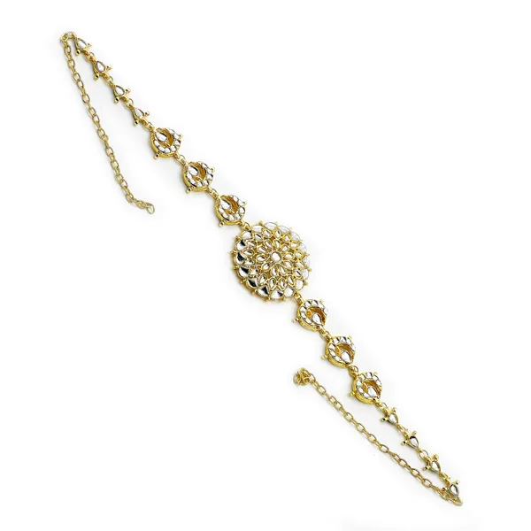 Golden_Taditional_Jwellery_Matha_Patti,_Kundan_Sheeshphool,_Elegant_Shish_Patti_Women_Hair_Accessory