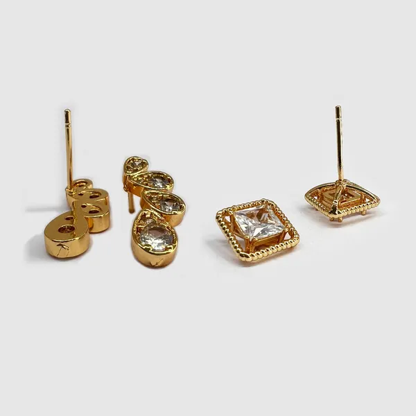 Golden_Combi_Pack_Of_2_Stud_American_Diamond_Earrings_Golden_Square_Shaped_&_Long_Studs_For_Women_And_Girls