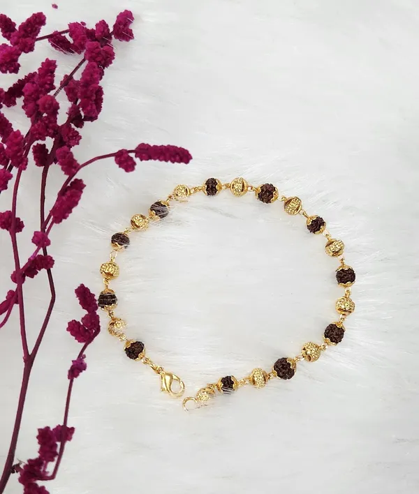 Antique_Design_Gold-Plated_Rudraksha_Bracelet