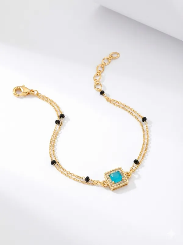 Aqua_blue_stone_Square_Hand_Mangalsutra