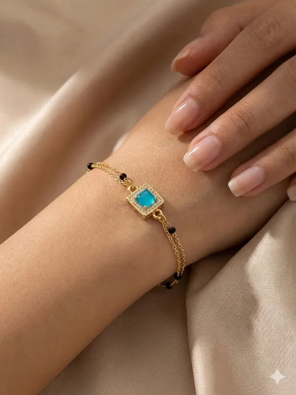 Aqua_blue_stone_Square_Hand_Mangalsutra