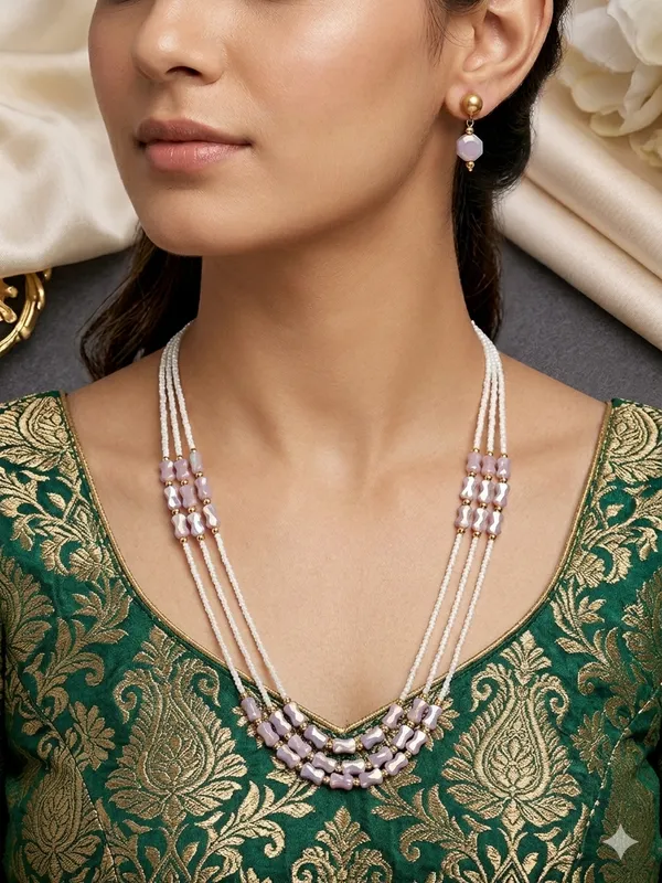 Elegant_Multi-Strand_Pearl_and_Pink_Crystel_Bead_Mala_Set