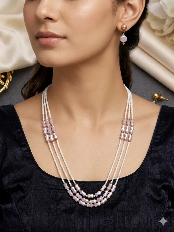 Elegant_Multi-Strand_Pearl_and_Pink_Crystel_Bead_Mala_Set