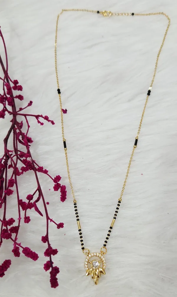 Elegant_Sunburst_Solitaire_American_Diamond_Mangalsutra_buy_one_get_one_free