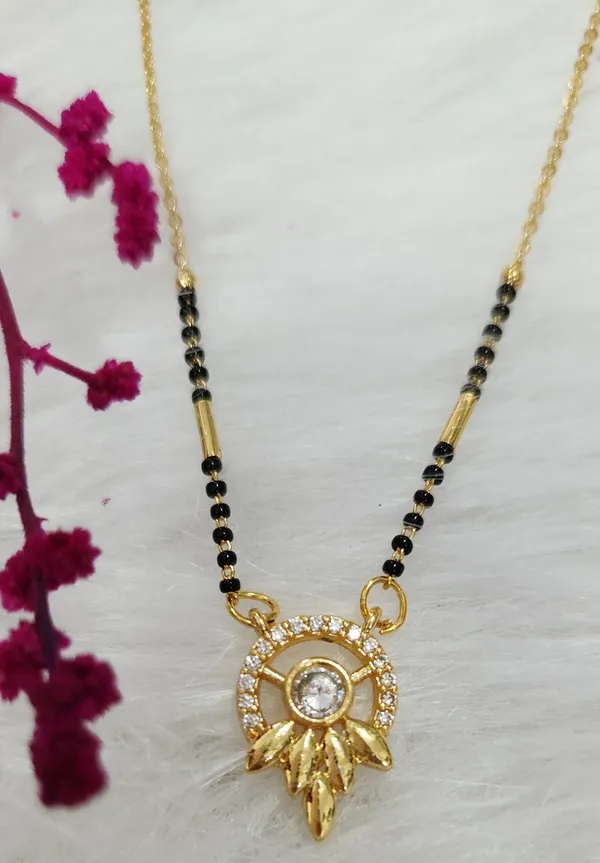 Elegant_Sunburst_Solitaire_American_Diamond_Mangalsutra_buy_one_get_one_free