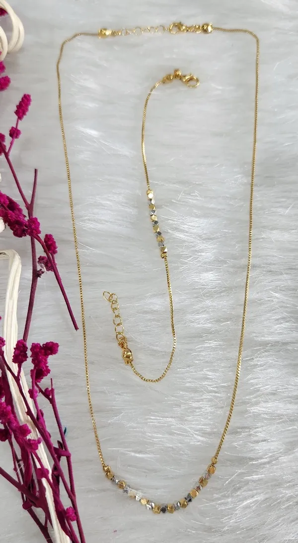 Gold_Chain_And_Bracelate_Combo_with_Two-Tone_Beads