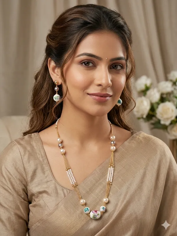 Pastel_Floral_Ceramic_&_Pearl_Multi-Strand_Set