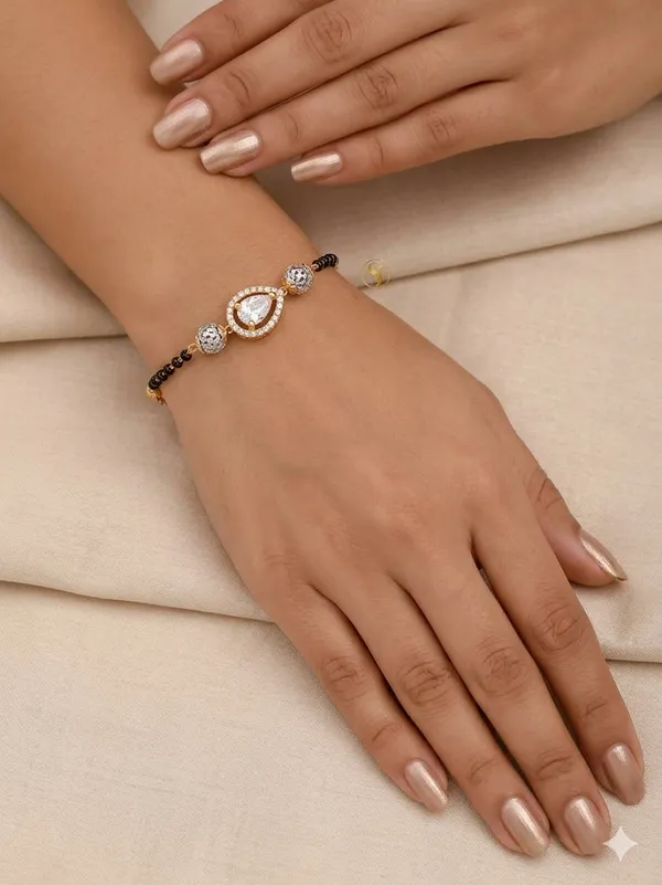 Pear-Cut_Mangalsutra_Bracelet