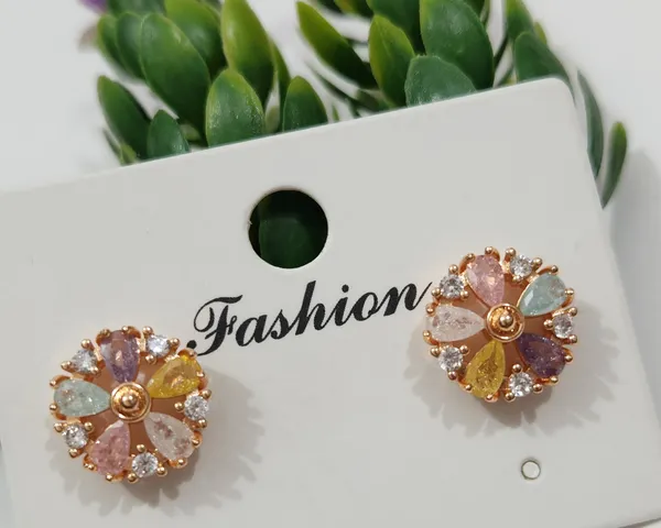 Rose_Gold_Brass_Spring_Petal_Studs_For_Women