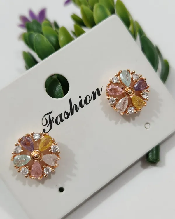 Rose_Gold_Brass_Spring_Petal_Studs_For_Women
