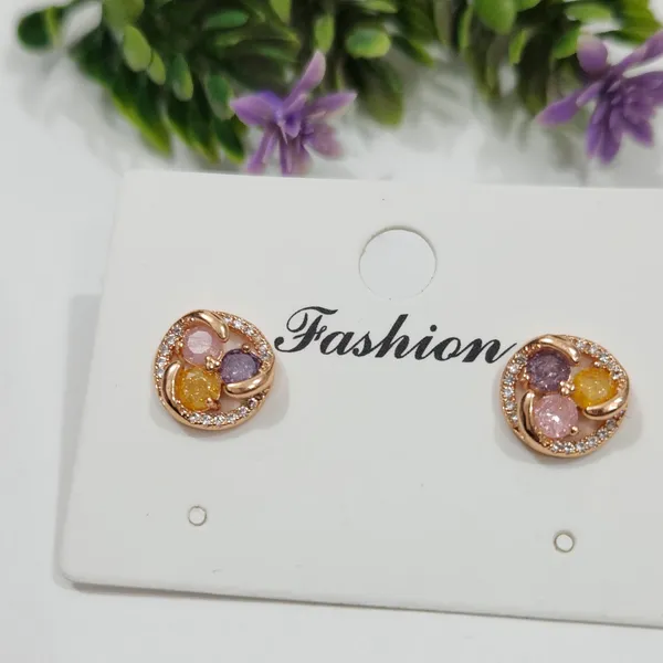 Rosegold_Brass_Swirl_Studs__For_Women