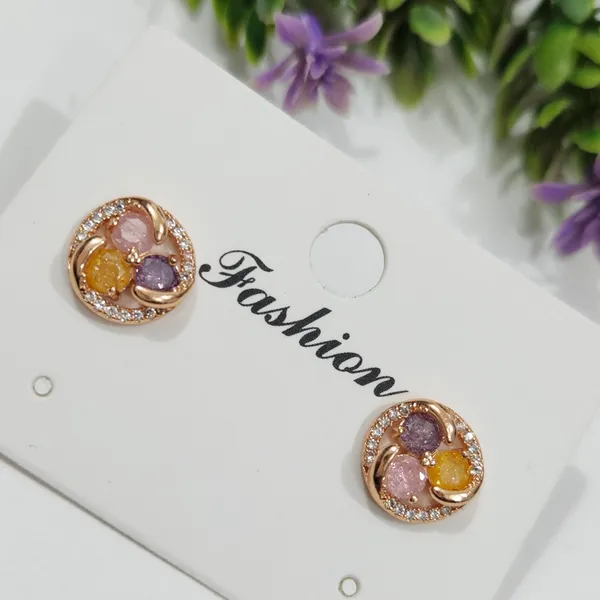 Rosegold_Brass_Swirl_Studs__For_Women
