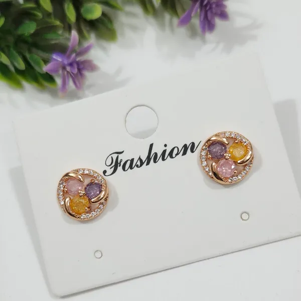 Rosegold_Brass_Swirl_Studs__For_Women