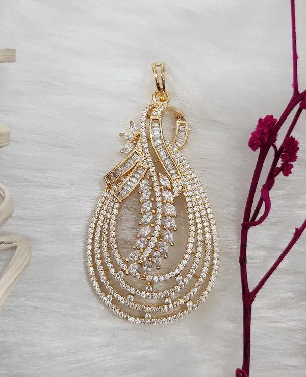 Teardrop_Cluster_American_Diamond_Jewelry_Set
