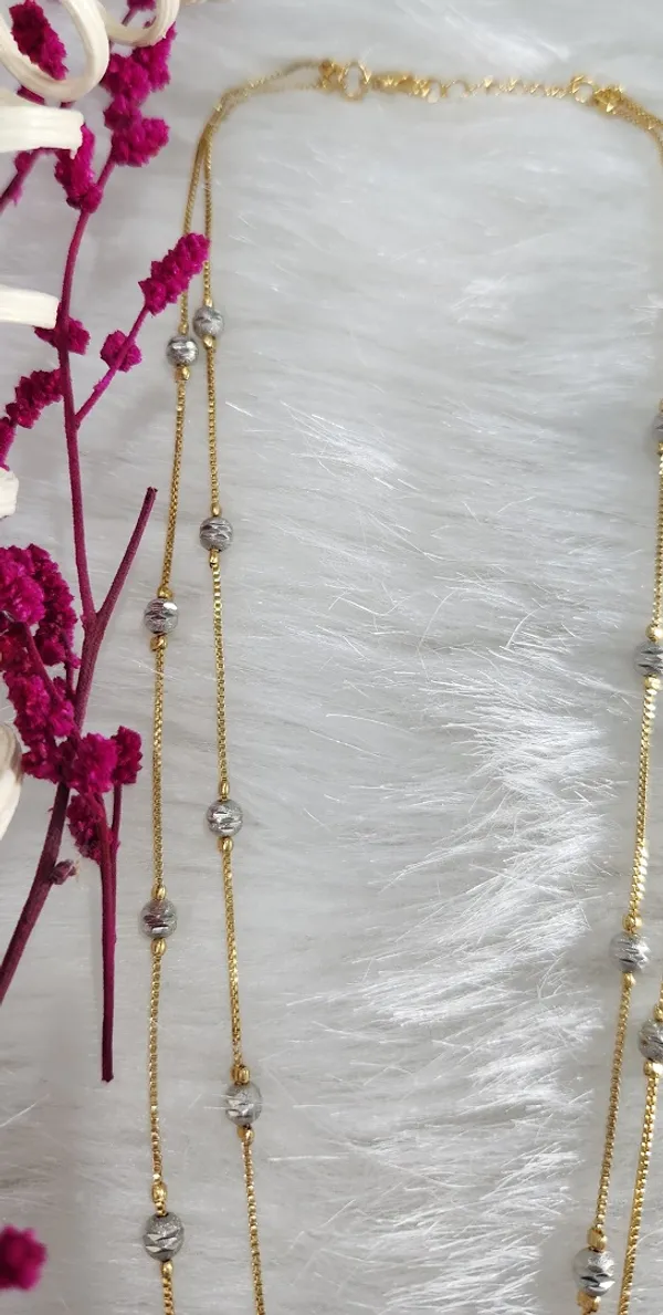 Tricolour_Beaded_Layered_Gold_Chain