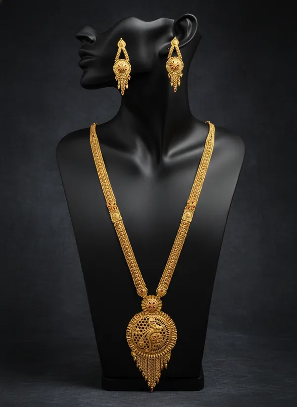 1_GM_Gold_plated_Peacock_studd_Rani_Haar