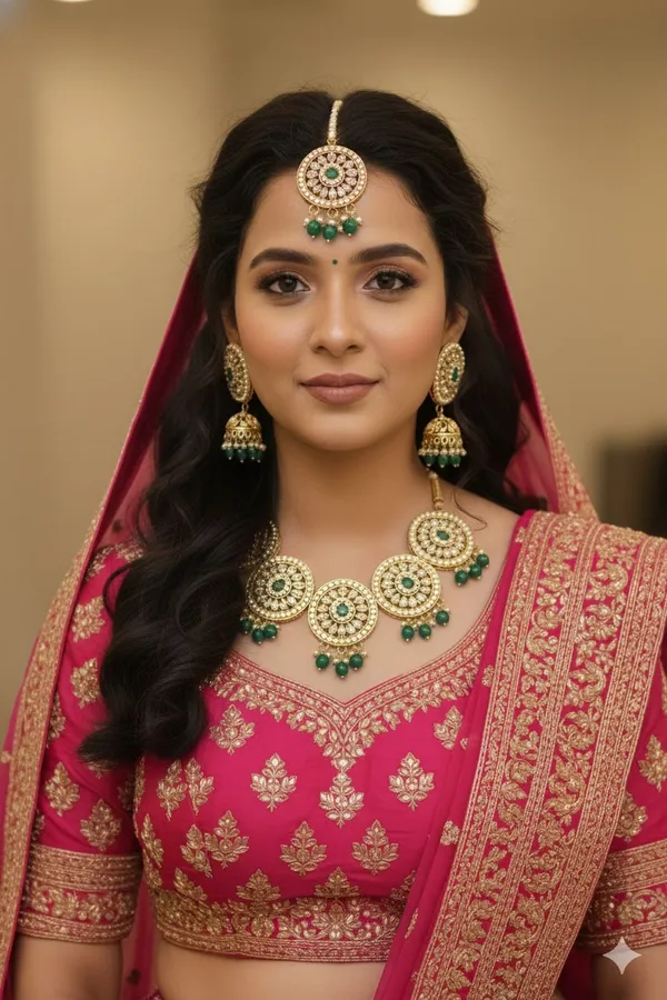 Emerald_Gold_Chokar_Kundan_Necklace_Set