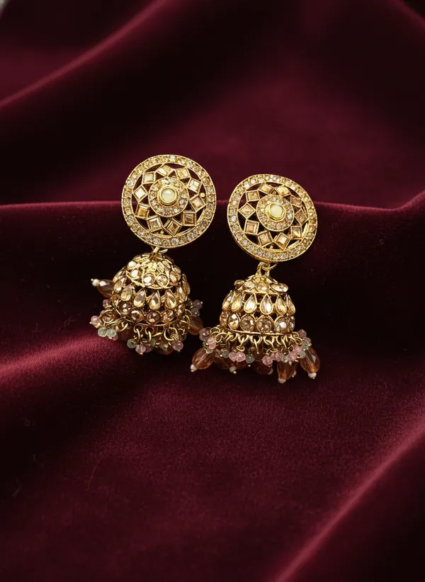 Bloom_Golden_Kundan_Jhumka