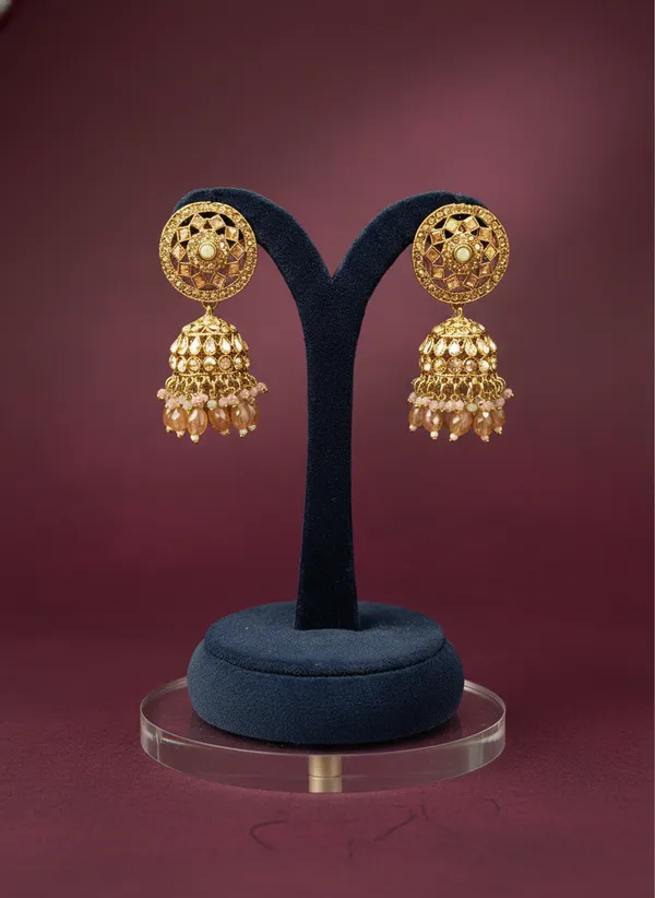 Bloom_Golden_Kundan_Jhumka