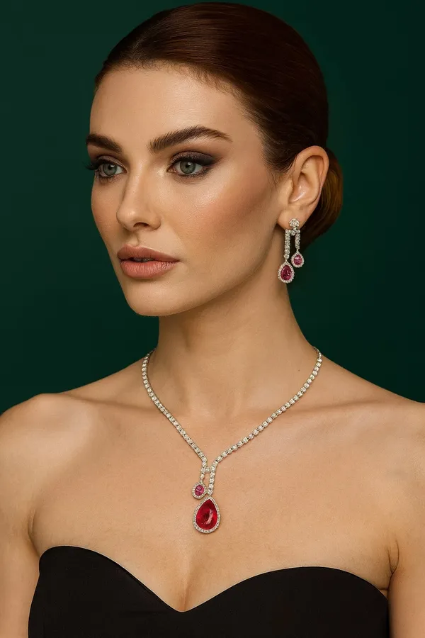 Ruby_Red_&_White_Zirconia_Studded_Necklace_Set
